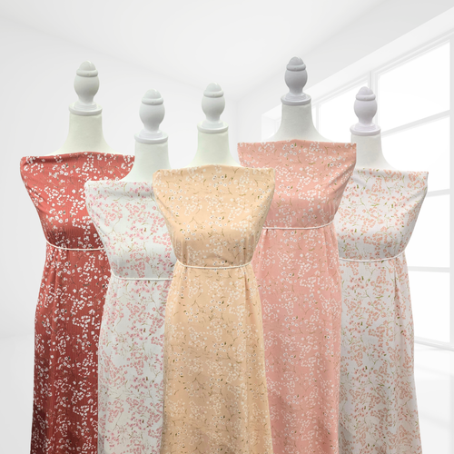 Blush Cherry Blossom Florals Missonia Knit Fabric (sold by half yards)