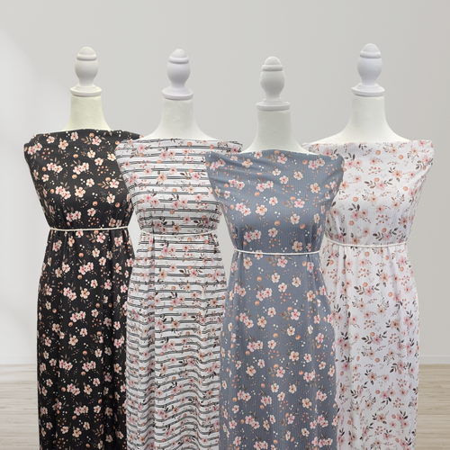 Cherry Spring Bronze Rib Knit Fabric (sold by half yards)