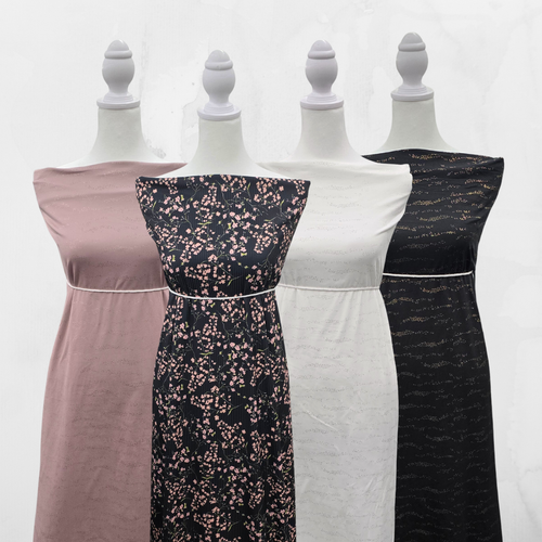 White Double Brushed Knit Foil Print (sold by half yards)