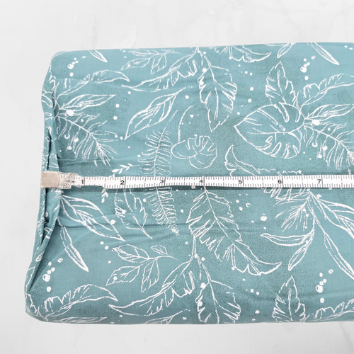 Botanical Elements on Teal Tropical Breeze Fabric(sold by half yards)