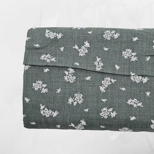 Garden Rose on Sage Tropical Breeze Fabric (sold by half yards)