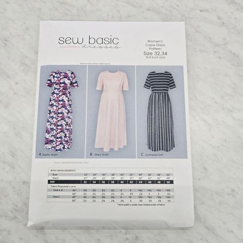 Sew Basic Women's Cape Dress Pattern