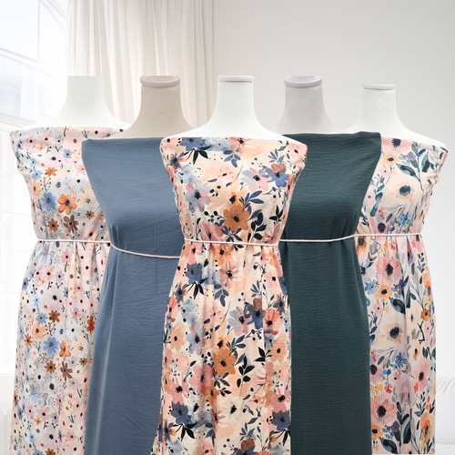 P7 4 Way Stretch Crinkle Poly Fabric (sold by half yards)