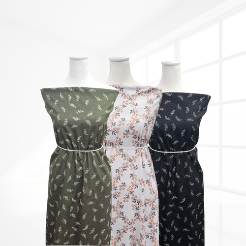 Pink Leaf Black Round Poly Swiss Dot Fabric (sold by half yards)