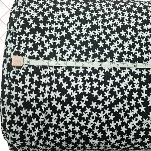 Pixy Black Rib Knit Fabric (sold by half yards)