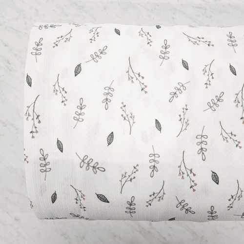 Jayna Pastel White Missonia Knit Fabric (sold by half yards)