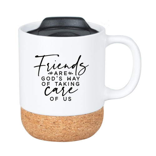 Friends Are God's Way Cork Bottom Mug-14oz.