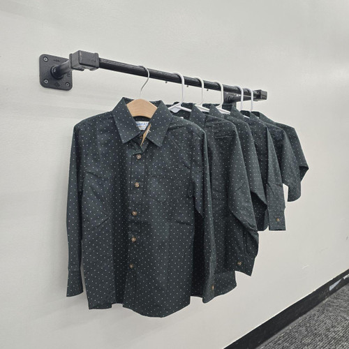 Green Dotted Long Sleeve Shirt