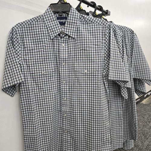 Blue and Black Checks Short Sleeve Shirt