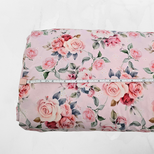 Valentine Pink PD 4 Way Stretch Crinkle Poly Fabric (sold by half yards)