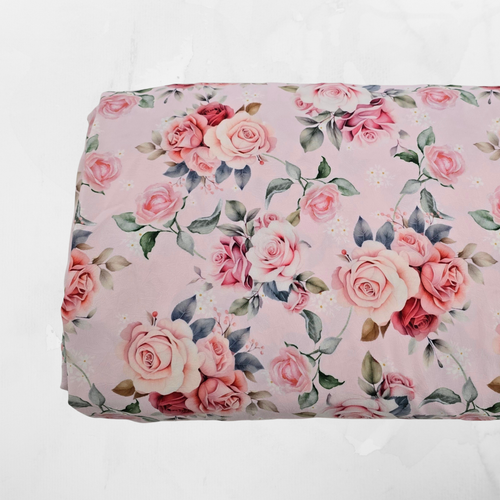 Valentine Pink PD 4 Way Stretch Crinkle Poly Fabric (sold by half yards)