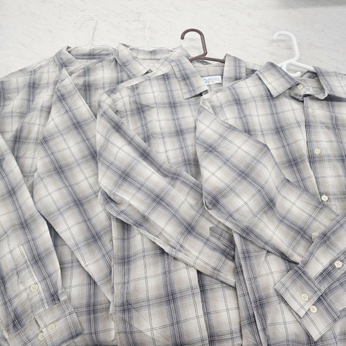 Gray/Earthtone Plaid Long Sleeve Men's