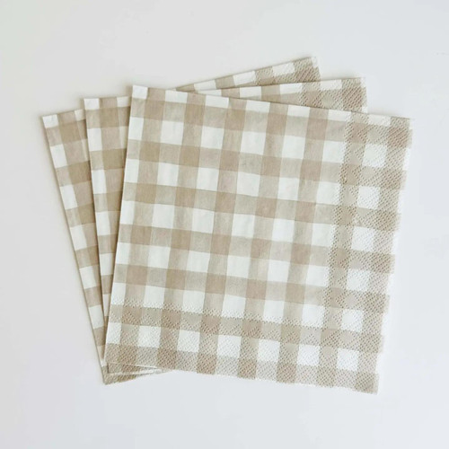 Beige Buffulo Check Napkins
