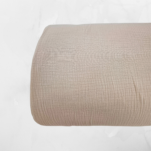 Beige Cotton Gauze Fabric (sold by half yards)