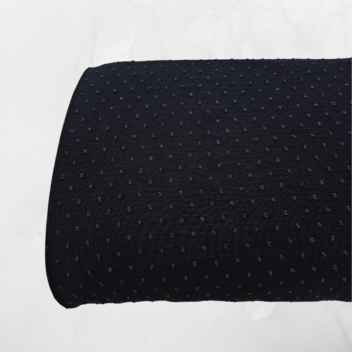 Midnight Blue Mini Poly Swiss Dot Fabric (sold by half yards)