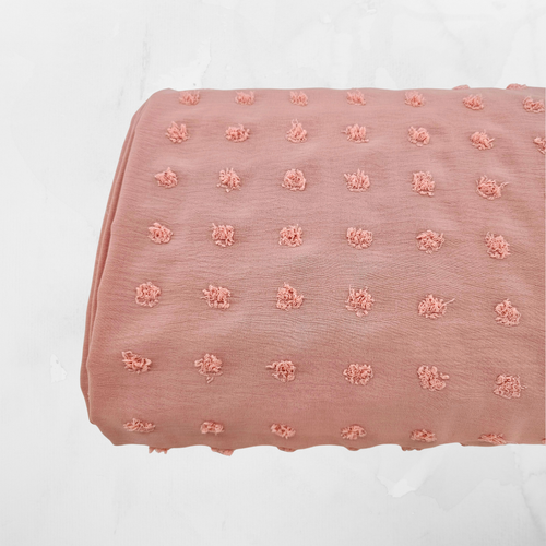 Rose Penny Size Poly Swiss Dot Fabric (sold by half yards)