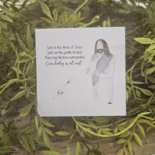 Safe In The Arms Of Jesus- Encouragement Card