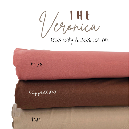 Veronica Rose Poly-Cotton Solid (sold by half yards)