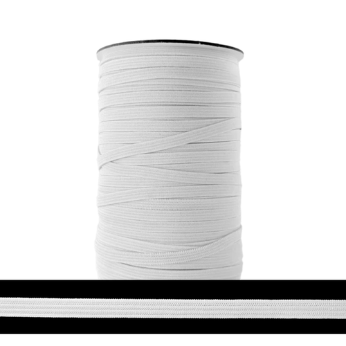 1/4" White Knit Elastic (sold by the yard)