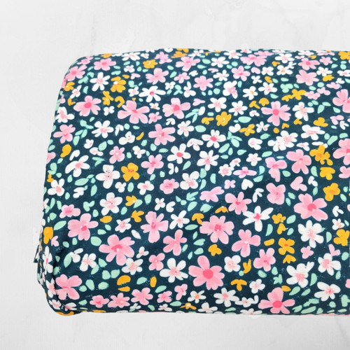 Ditsy Vintage Floral (3) Knit Swiss Dot Fabric (sold by half yards)