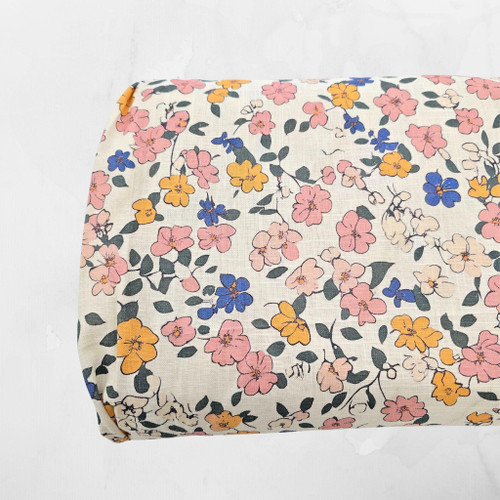 Ditsy Vintage Floral (44) Linen/Viscose Fabric (sold by half yards)