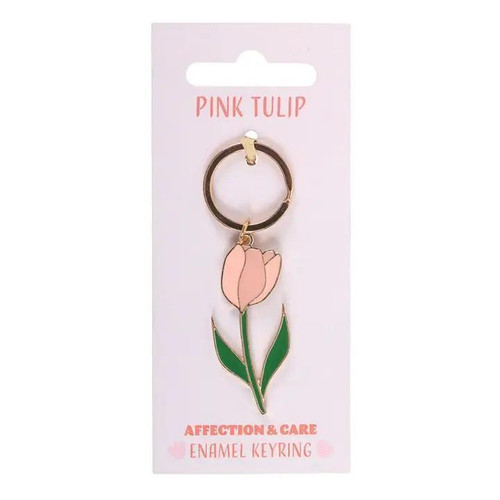 Pink Spring Tulip KeyRing