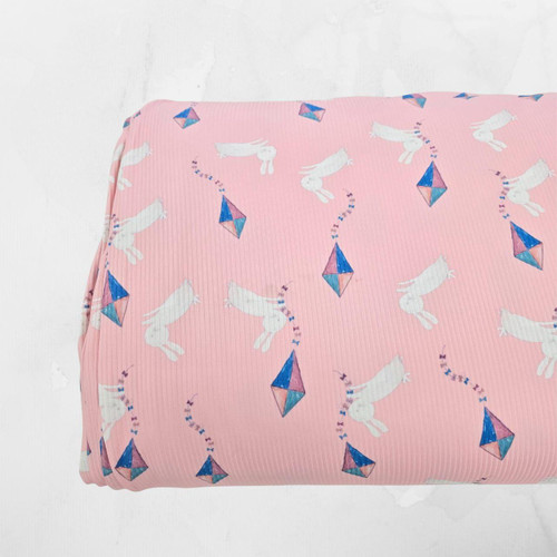 Bunny Kite HP Brushed Rib Knit Fabric (sold by half yards)
