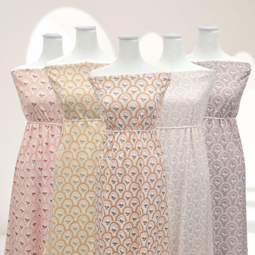 Retro Rainbow PS Brushed Rib Knit Fabric (sold by half yards)