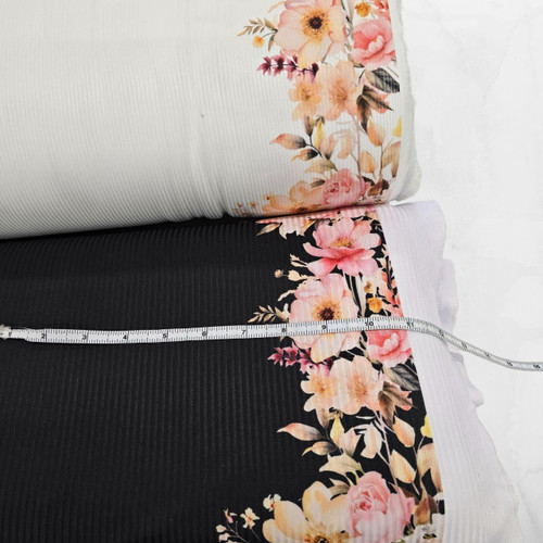 Summer Border Brushed Rib Knit Fabric (sold by half yards)