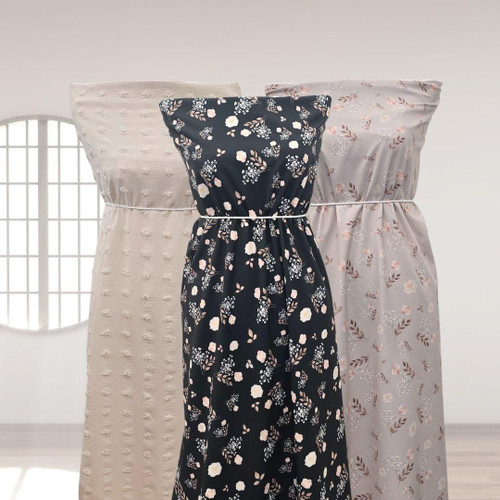 Neutral 4 Way Stretch Crinkle Poly Fabric (sold by half yards)