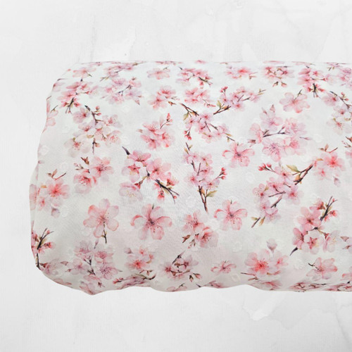 Cherry Spring Round Poly Swiss Dot Fabric (sold by half yards)