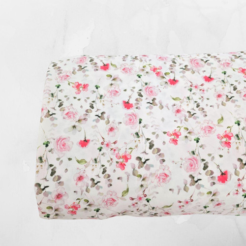 Pink Rose 4 Way Stretch Crinkle Poly Fabric (sold by half yards)