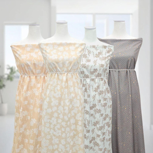 Posie Pink TA Knit Swiss Dot Fabric (sold by half yards)