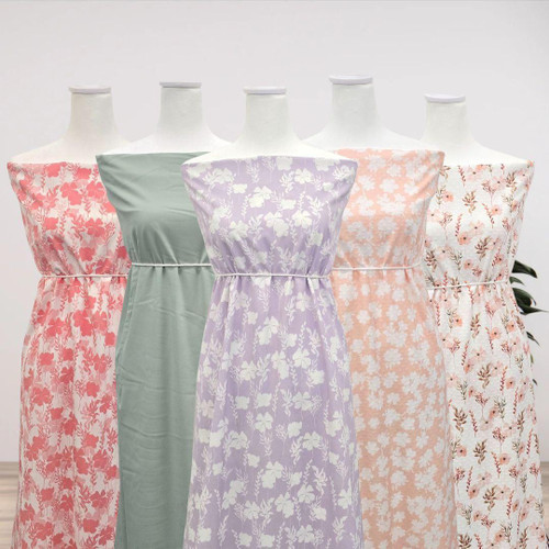 Cherry Spring B Knit Swiss Dot Fabric (sold by half yards)