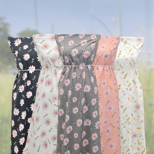 Lavender Summer 4 Way Stretch Crinkle Poly Fabric (sold by half yards)