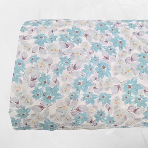 Aqua Splash Round Poly Swiss Dot Fabric (sold by half yards)