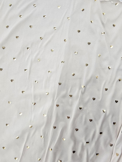 1 yard Gold Heart Single Brushed DTY Remnant