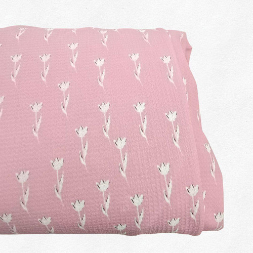 Tulips P Missonia Knit Fabric (sold by half yards)