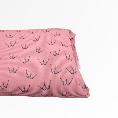 Butterfly P Poly Rib Knit Fabric (sold by half yards)