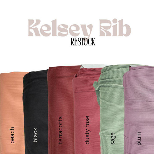 Terracotta Kelsey Rib Knit (sold by half yards)