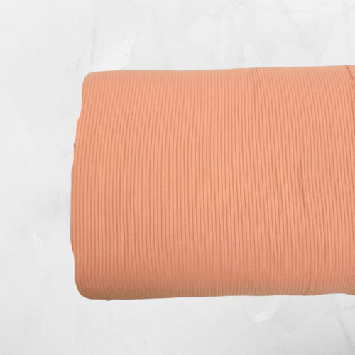 Peach Kelsey Rib Knit (sold by half yards)