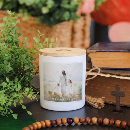 Jesus Children Art Candle
