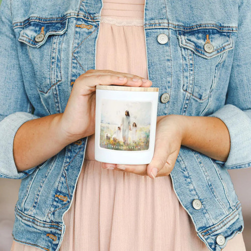 Jesus Children Art Candle