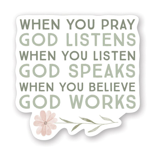 When You Pray Sticker