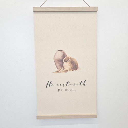 He Restoreth My Soul Wall Hanging