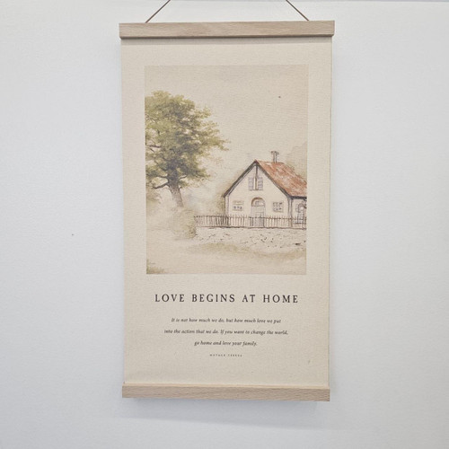 Love Begins Wall Hanging