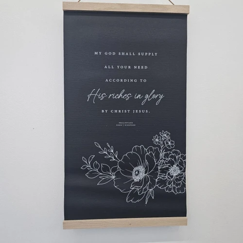 My God Shall Supply Wall Hangings