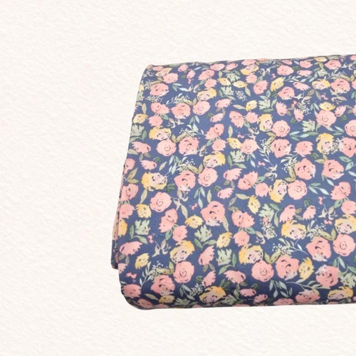 Fancy Florals B Penny Size Poly Swiss Dot Fabric (sold by half yards)