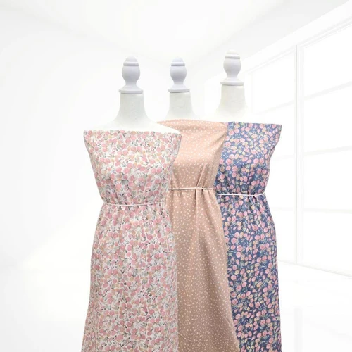 Fancy Florals B Penny Size Poly Swiss Dot Fabric (sold by half yards)