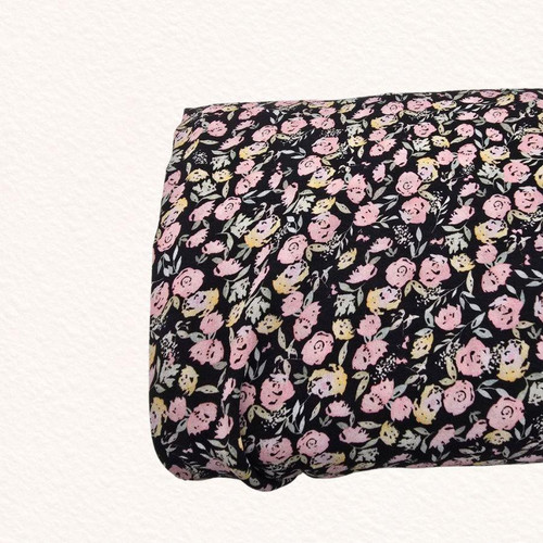 Fancy Floral BL Airflow Poly Fabric (sold by half yards)